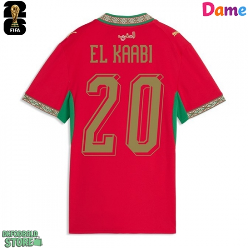 Marokko Ayoub El Kaabi #20 Replika Hjemmebanetrøje Dame VM 2026 Kortærmet